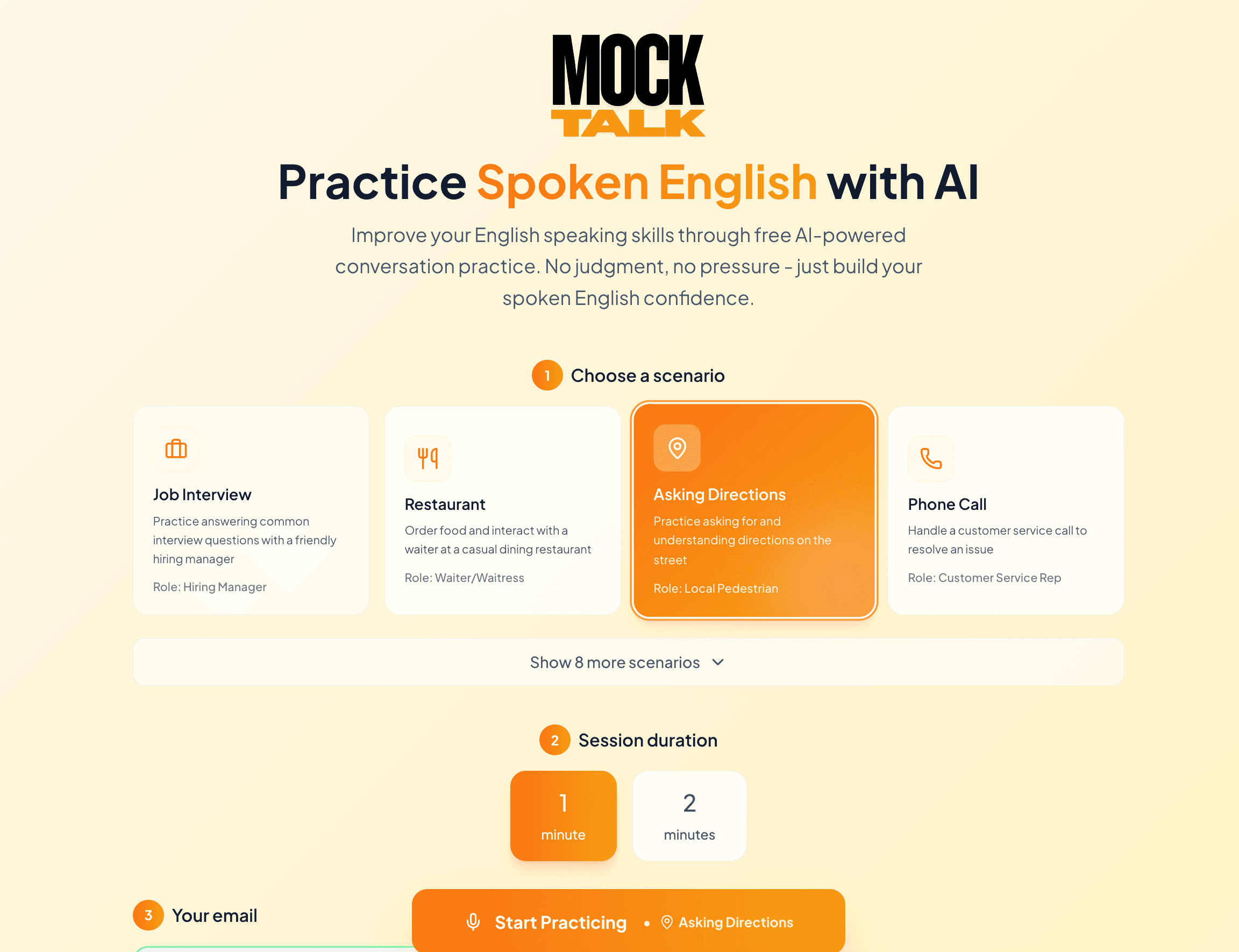 Introverted person practicing English quietly with AI assistance